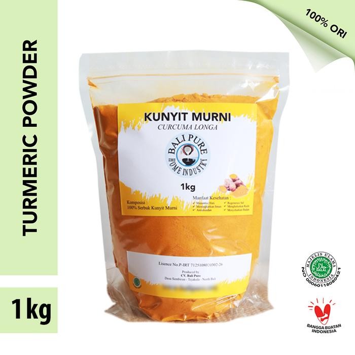 

Bali Pure Tumeric Powder (Kunyit Murni) 1 kg Bahan Herbal Rempah Natural