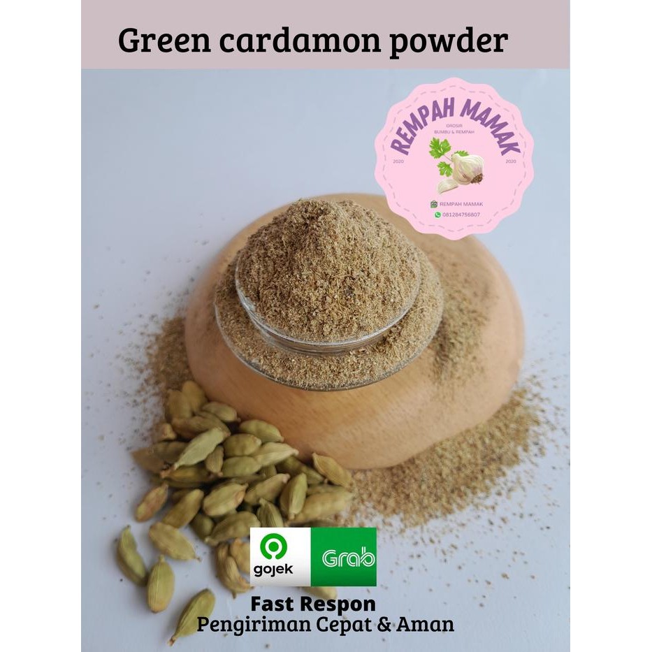 

green cardamom powder 250gram/ kapulaga india /kapulaga hijau bubuk