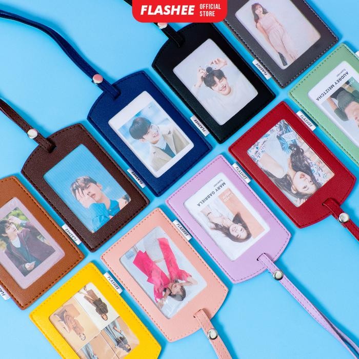 

ID FLASHEE NAME TAG KANCING ID CARD HOLDER BROOKE LANYARD KANCING KULIT TALI KANCING TERMURAH PU