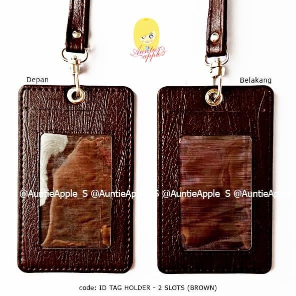 

ID ID TAG HOLDER 2 KARTU/NAME TAG/ID CARD HOLDER LEATHER/TEMPAT ID CARD