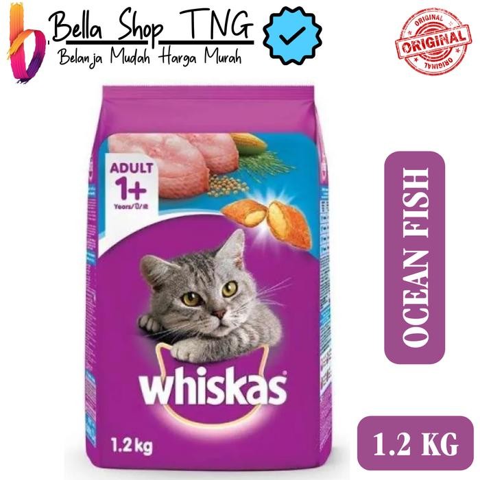 

WHISKAS Makanan Kucing Kering Adult Rasa Ocean Fish 1.2 Kg