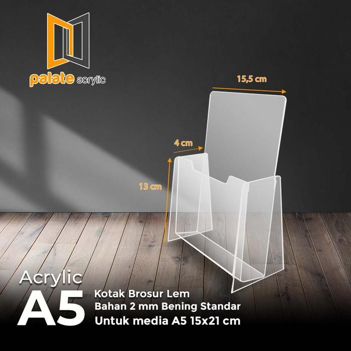 

ID AKRILIK / RAK / TEMPAT BROSUR ACRYLIC A5 PREMIUM
