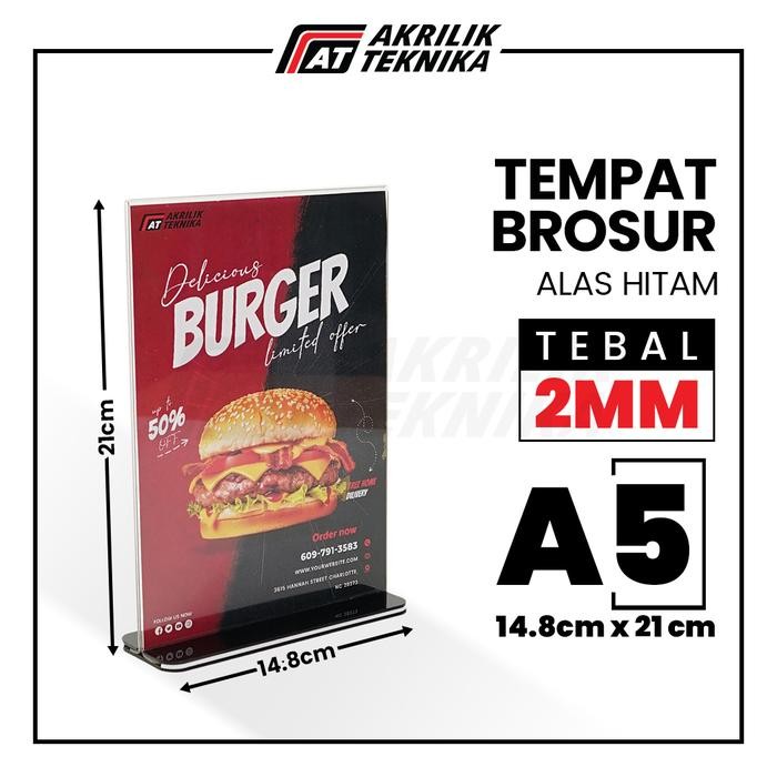 

ID TENT HOLDER A5 / TENT CARD / NOMOR MEJA ALAS HITAM KAFE