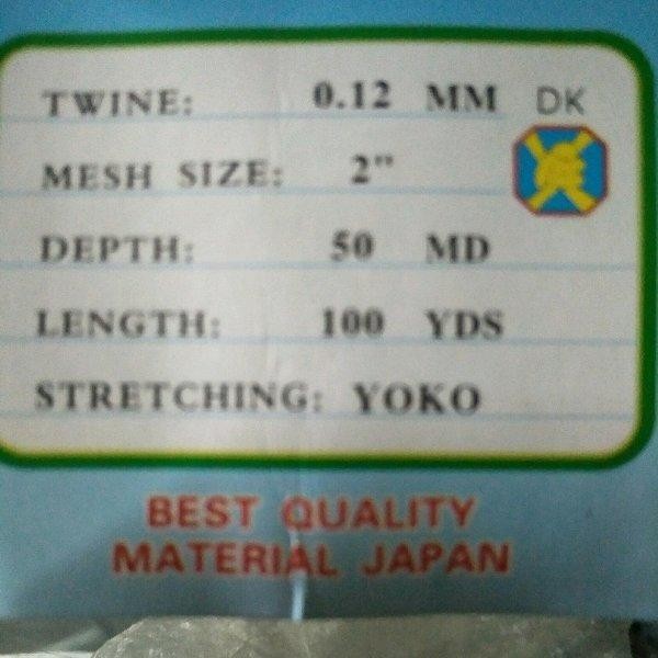 jaring burung hitam lebar 2.5 X100 meter