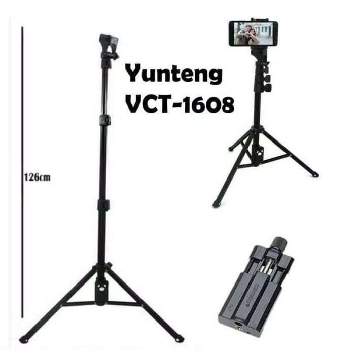 Tongsis Tripod 2In1 Yunteng Vct-1608 Remote Shutter Bluetooth Vct1608