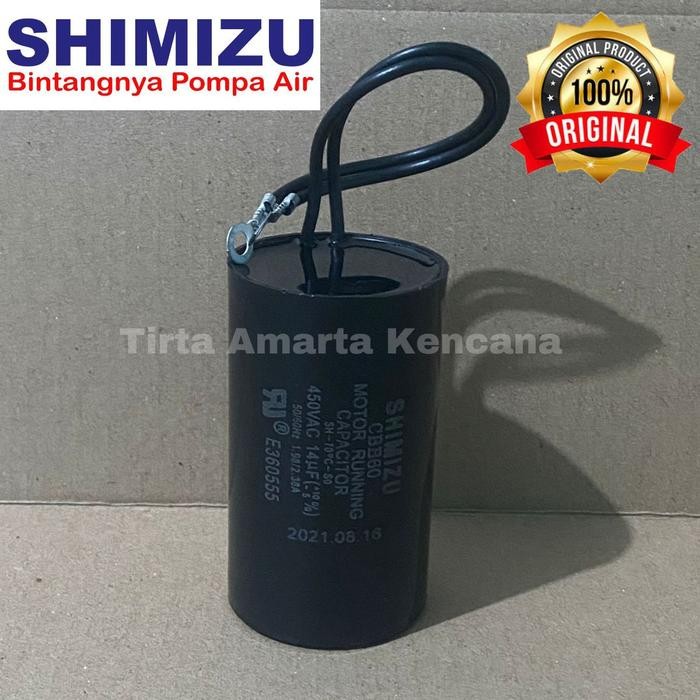 KAPASITOR 14UF 450V POMPA AIR SHIMIZU ORIGINAL