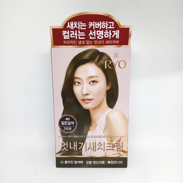 

Ryo Bright Color Hair Dye Cream 4N Dark Brown Korea / Pewarna Rambut
