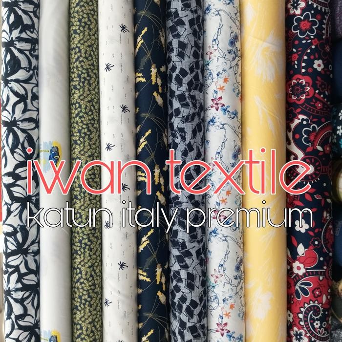 

Promo Kain Katun Italy Motif Bahan Kemeja Gamis Bluss Quality Import