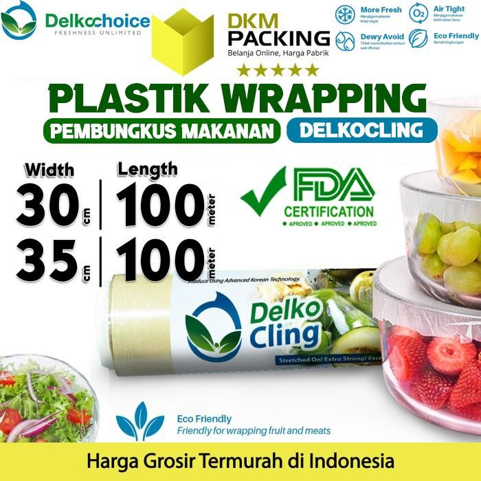 plastik cling wrap 100m food wrapping delko cling termurah