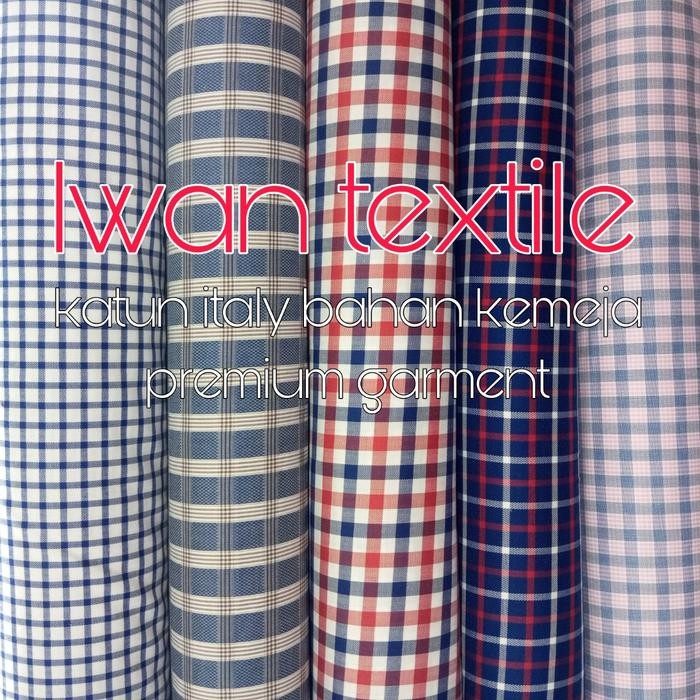 

Bahan Kemeja Kotak Kotak Kain Katun Italy Yanded