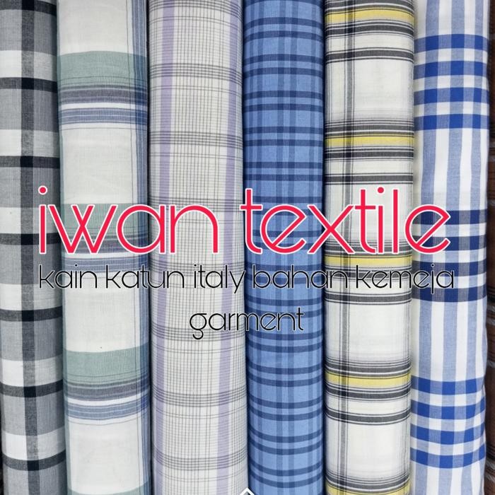 

Promo Kain Katun Kotak Kecil Ginghem Bahan Kemeja Kantoran Premium