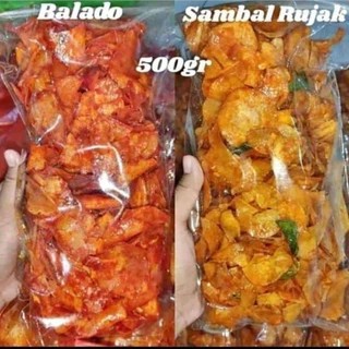 

kripik singkong bumbu balado & rujak
