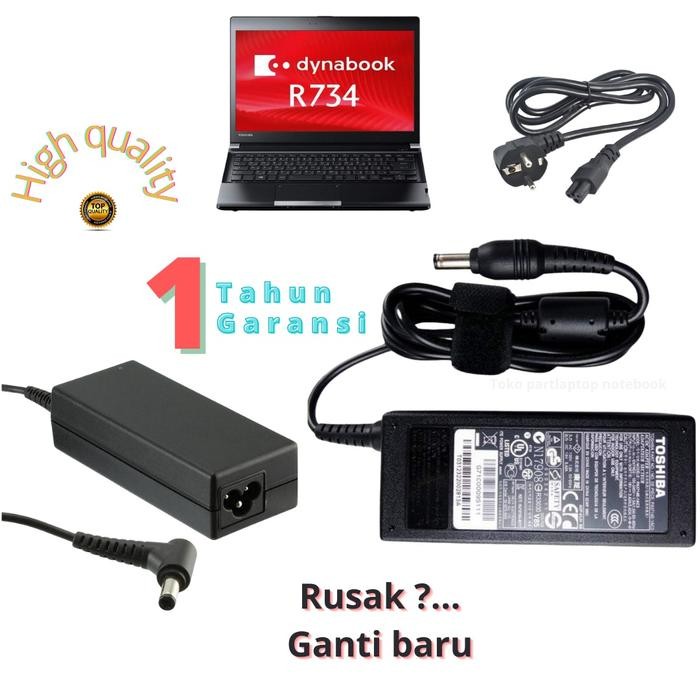 TERBARU JUAL ORIGINAL ADAPTOR CHARGER TOSHIBA DYNABOOK R742, RX3, RX3W, SS TERMURAH