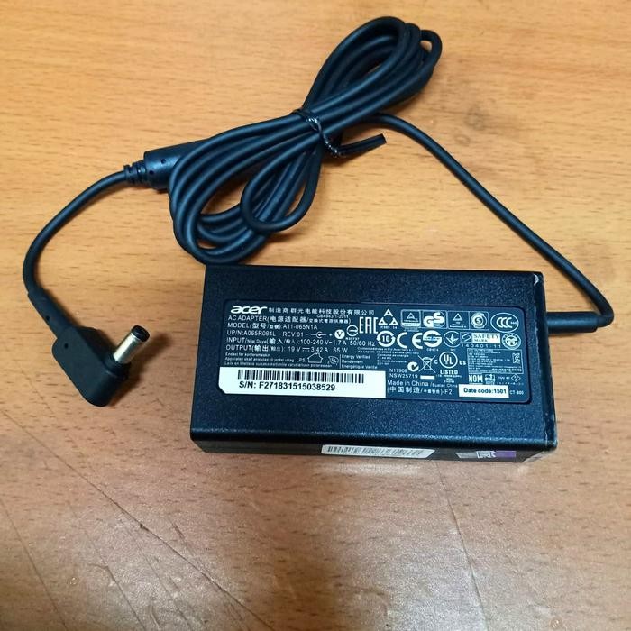 TERBARU ADAPTOR CHARGER LAPTOP ACER 19V 3.42A 65W ORIGINAL TERMURAH