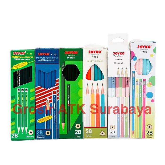 

New ( DAPAT 1 LUSIN ) Pensil / Pencil 2B Joyko BAGUS ASLI MURAH