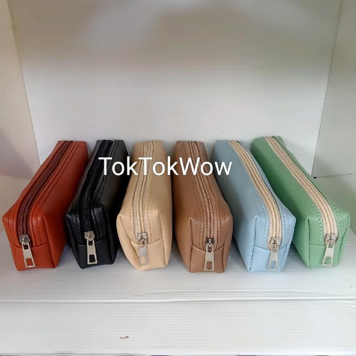 

New Tempat Pensil serbaguna waterproof motif polos MNS01 Peralatan Kantor Stationery Tulis