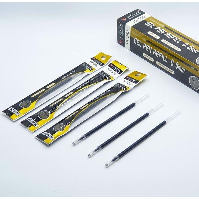 

New (20pc) REFILL TINTA PULPEN CAIR HITAM / REFIL ISI ULANG PEN GEL / GEL PEN REFILL GPR