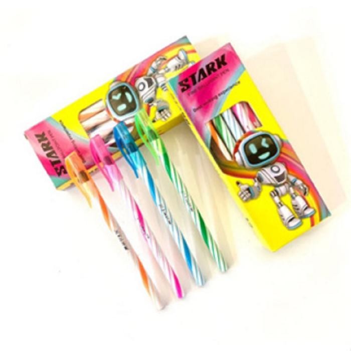 

New (SP) Pulpen 12pcs/1 Lusin Stark/Nevana Hitam Balpoin Lilin/Ulir 923 ST Pena/Pen/Bolpen color