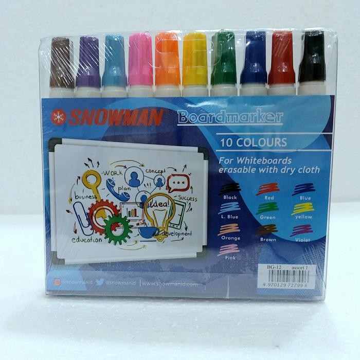

New SPIDOL WHITEBOARD SNOWMAN 10 WARNA BG 12