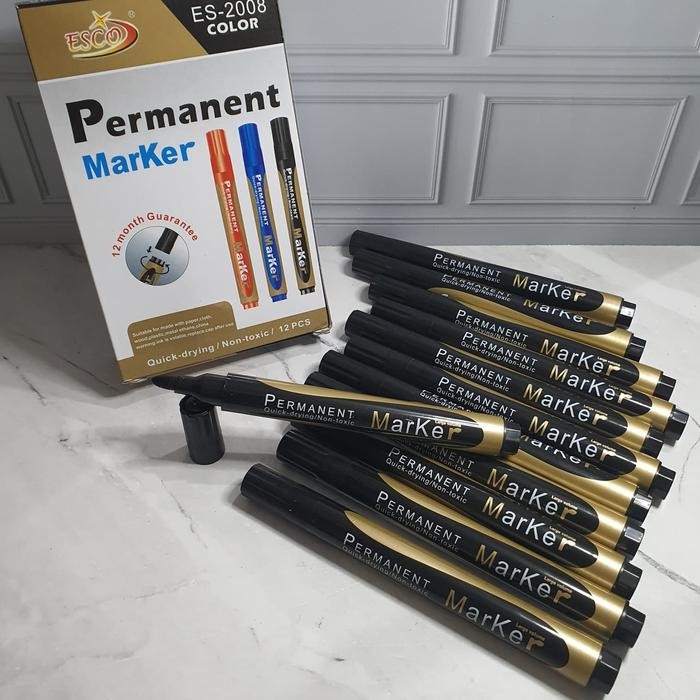 

New spidol permanen (1box=12pc)/permanent/spidol murah/marker permanent