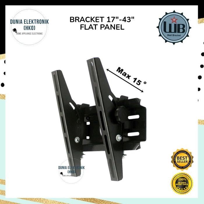 Bracket Tv Lcd Wb Hijau 17"-43" Wall Bracket 17 - 43 Inch Adjustable