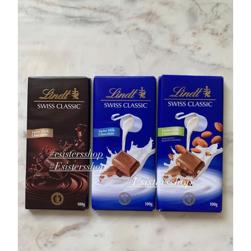 

Neww lindt swiss classic dark chocolate 100gr coklat Cokelat Lindt Batang Terlaris