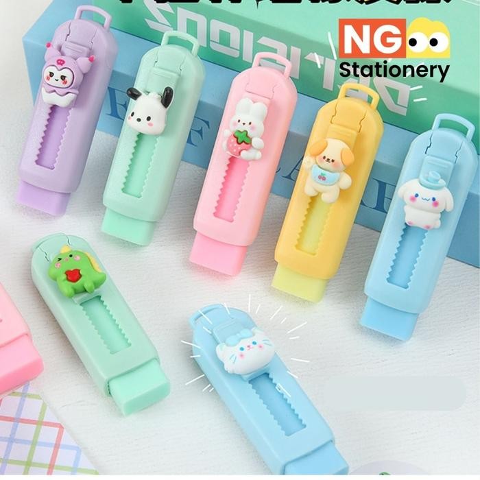 

New NG Stationery - Penghapus Mekanik Penghapus Stick Push Pull Eraser Mechanic Eraser Macaroon