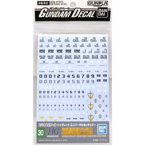 

DISKON GUNDAM DECAL 30 HGUC E.F.S.F MS1 45083/57498