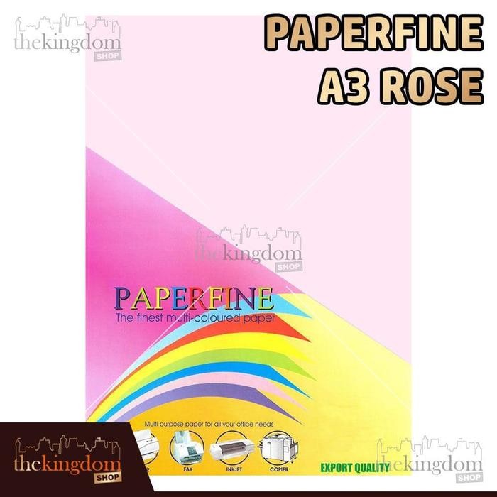 

DISKON Paperfine Kertas HVS Warna A3 Rose Isi 100 Lembar Kode Warna 140