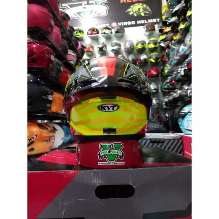KYT HELM TT COURSE JAUME MASIA 2019+SPOILER 3D+ TIER OF+STIKER VISOR