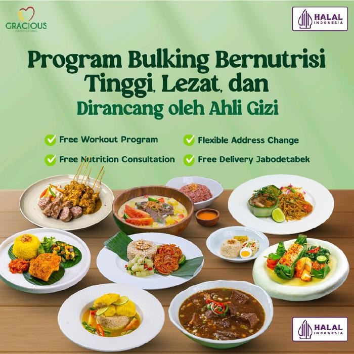 Baru Katering Program Gemuk Sehat Lunch & Dinner 5 Hari