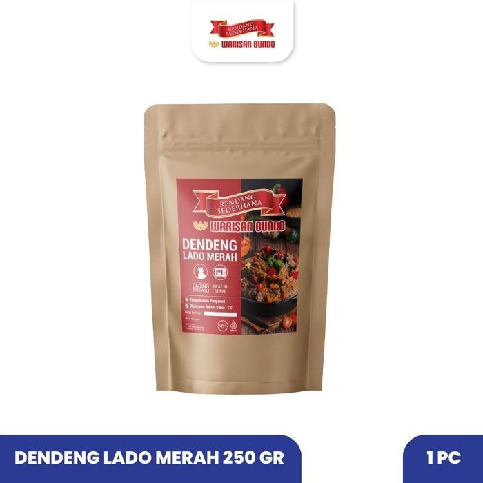 

Baru Dendeng Sapi Lado Merah 250g - Olahan Daging Pedas