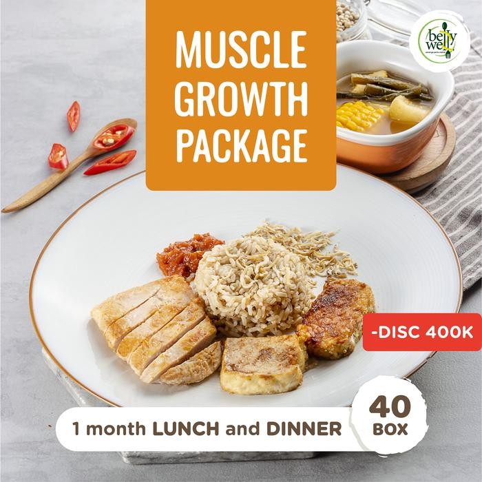 

Baru Bellywell Muscle Growth Catering 1 Bulan Lunch Dinner