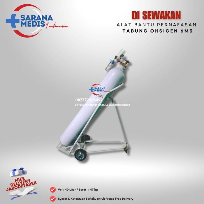 Rental Tabung Oksigen 6M3 - Set - Sewa Tabung Oksigen