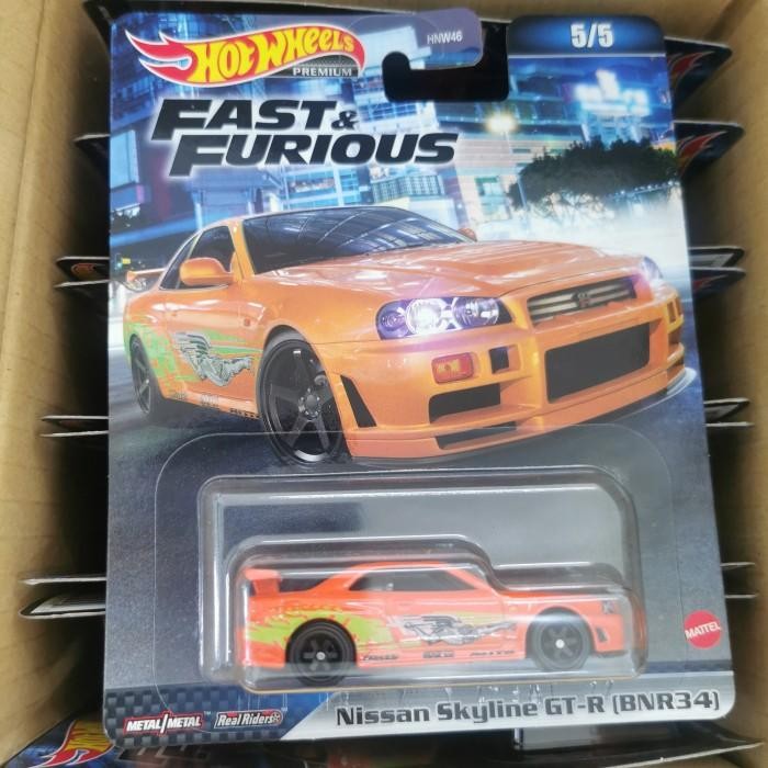 Hot Wheels Fast And Furious Nissan Skyline Gt-R Bnr34 Orange