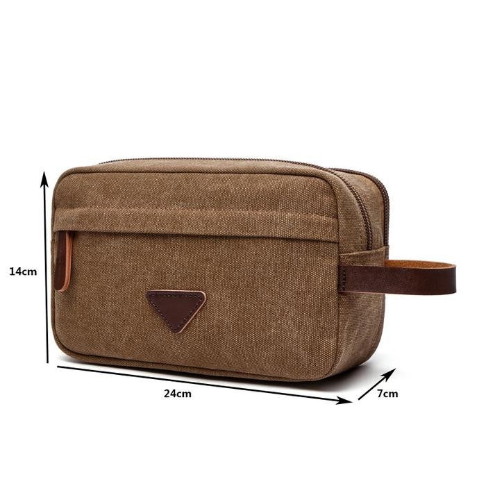 Handbag Kanvas Pria - Tas Pria Import - Tas Jinjing - Clutch - Pouch