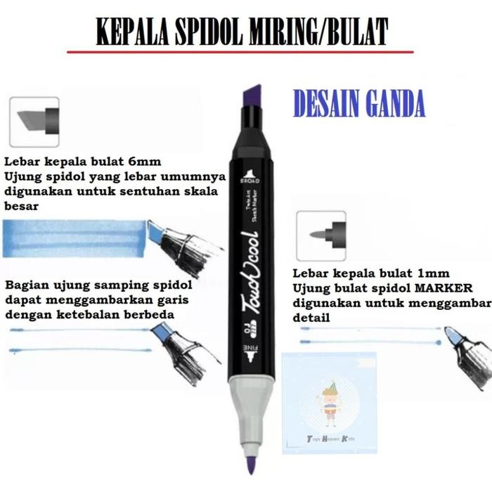 

Spidol 80 Warna Anak Gambar Sketsa Twin Marker Sketch Copic