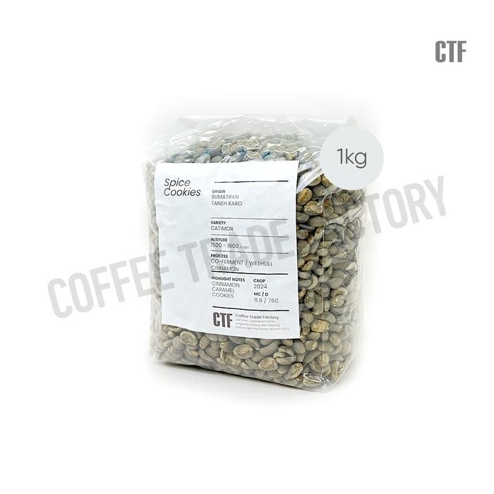 

Green Beans Arabika Taneh Karo Wet Hull Spice Cookies / Coffee Trade Factory CTF / Green Bean