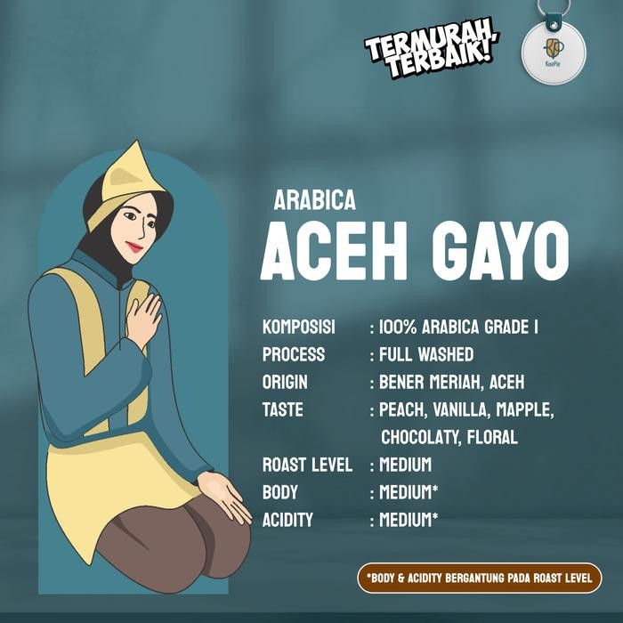 

Kopi Arabika Aceh Gayo 1kg Premium Arabica Coffee Roasted Beans