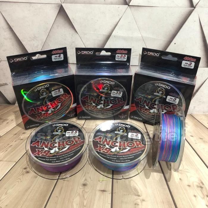 Benang Pe Daido Anchor X9 200M/400M Size : 0.6/0.8/1.0/1.5/2.0/2.5/3.0