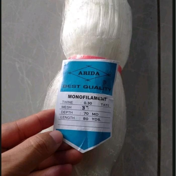 Jaring Ikan Arida 0.30"3 Inchi 70Md/80Yds Tate Pukat Ikan Jaring Arida Jaring Ikan Senar Jaring Ikan