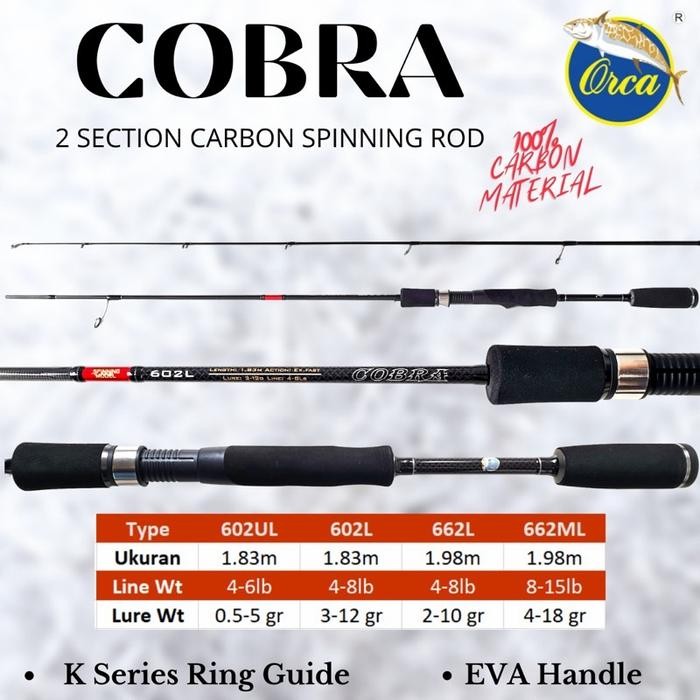 Joran Ultralight Orca Cobra 180 602L 662L 662Ml