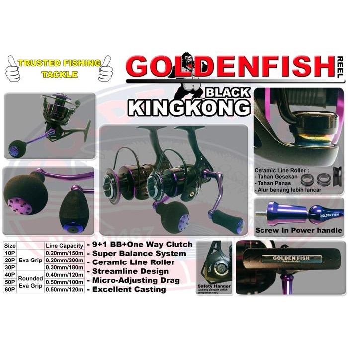 Reel Goldenfish Black Kingkong Sci
