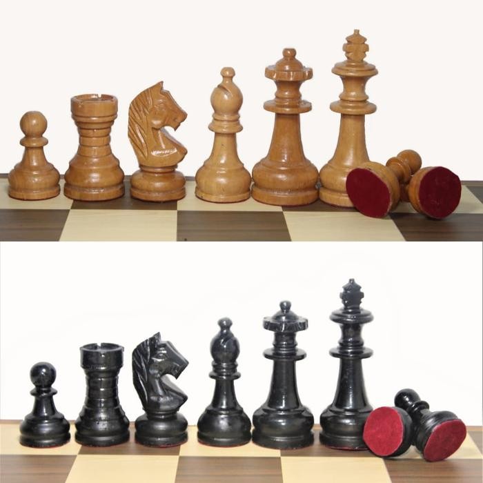 Buah / Bidak Catur Kayu Sawo Model Benteng Kotak