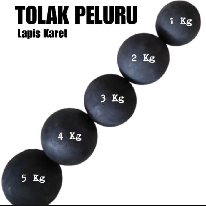 Tolak Peluru Besi Lapis Karet Berat 4 Kg Olahraga Atletik Lempar Besi Tolak Peluru 4 Kg 4 Kilogram