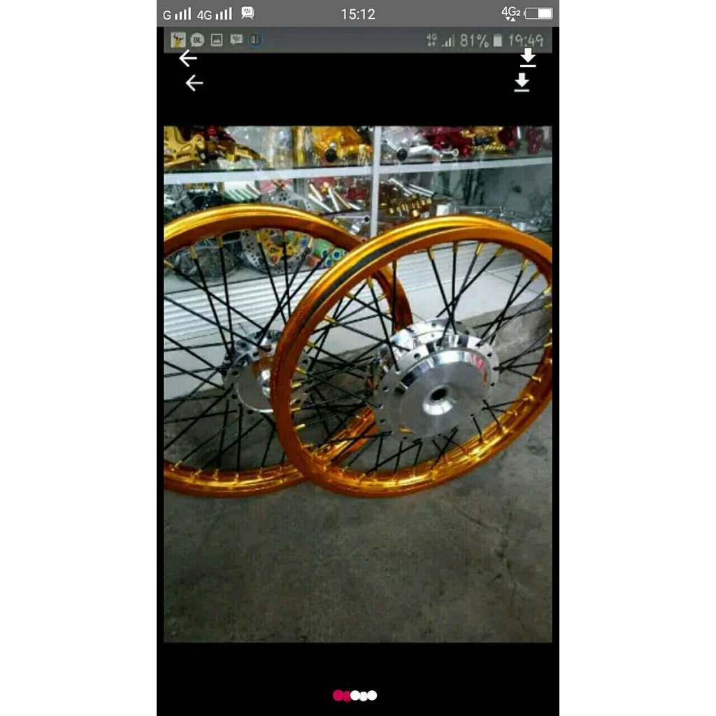 Sepaket Velg Set Rossi 140 Ring 17 Tromol Jari Untuk Motor Matic Honda