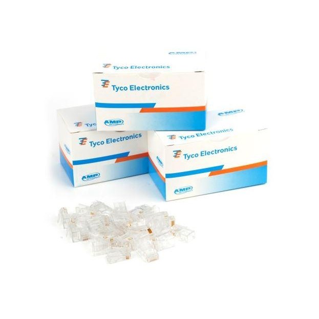 Connector Konektor RJ45 Tyco AMP isi 100pcs