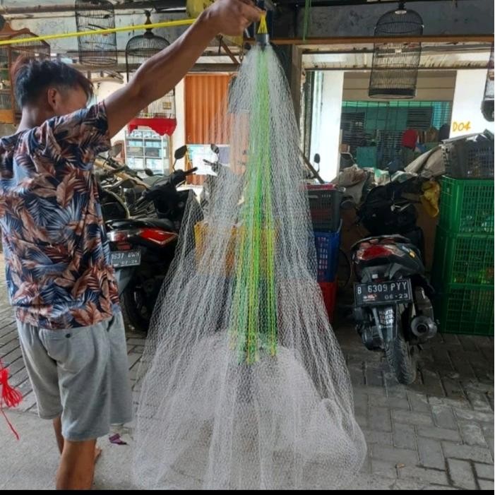 Jala Serut Sampling 2,5 Meter Panen Udang Parsial 3/4 Inci Siap Pakai Pancing