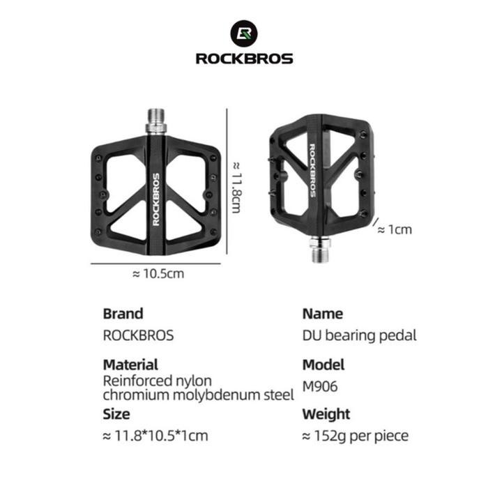 Rockbros Pedal Sepeda M906 Mtb gunung Roadbike Ultra light Non Slip