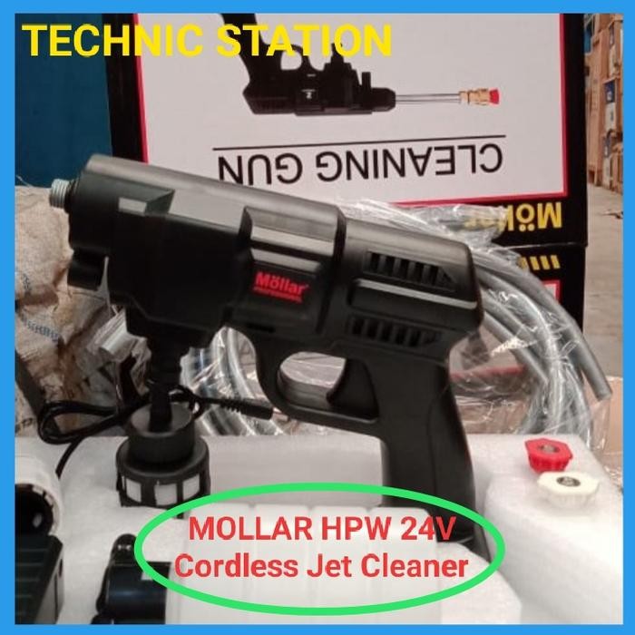MOLLAR HPW 24V Cordless Jet Cleaner Mesin Cuci Motor Mobil Baterai AC